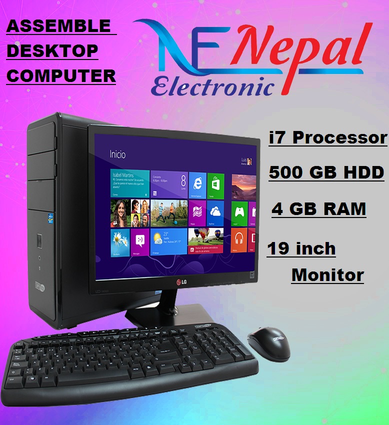 Assemble desktop i7 / 500hdd /4 GB RAM